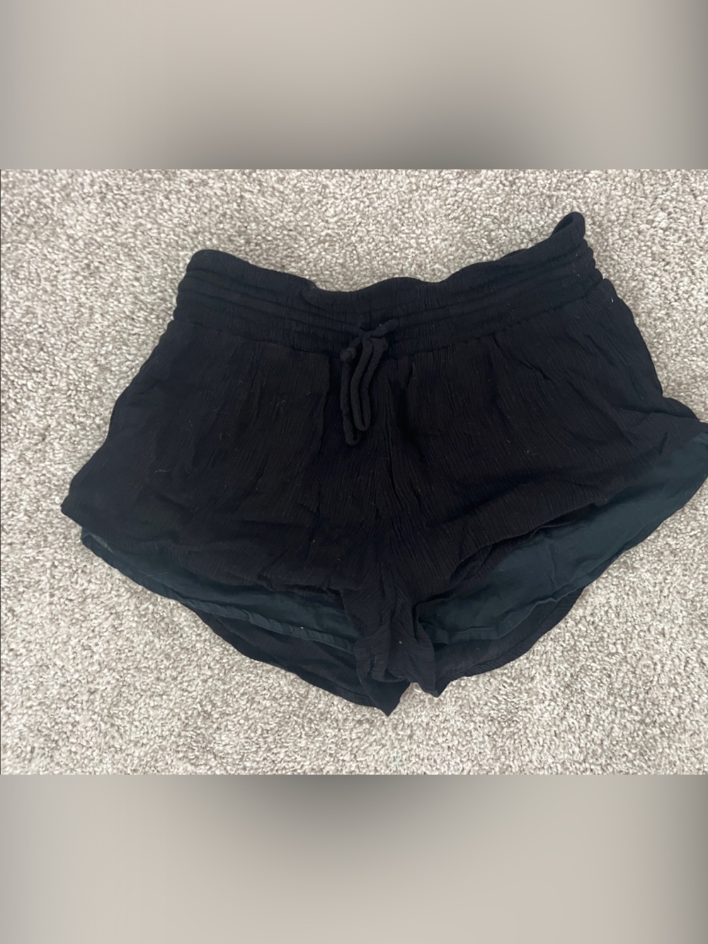Women’s (juniors)  Black gauze O’Neill Drawstring Layered Shorts M